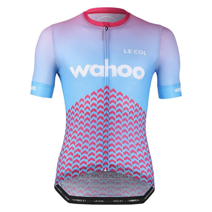 2020 Fahrradbekleidung Le Col Azurblau Rosa Trikot Kurzarm und Tragerhose - zum Schließen ins Bild klicken
